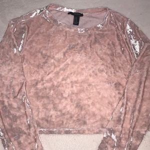 Forever 21 crushed velvet crop top
